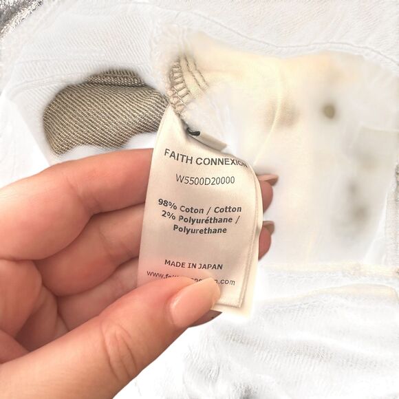 FAITH CONNEXION Coated Slim Fit Distressed Denim Black NWT 26 - Picture 6 of 6